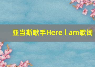 亚当斯歌手Here l am歌词